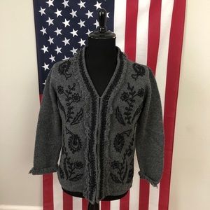 Paraphrase Wool Metal Hook Cardigan women’s 1X